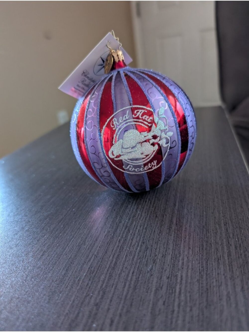 Christopher Radko 2004 Red Hat Society Ornament • Style 3010808 • Mouth‑Blown